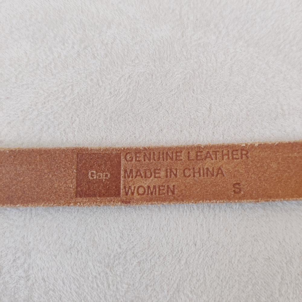 Thin Metallic Blue Leather Belt - Picture 4 of 6